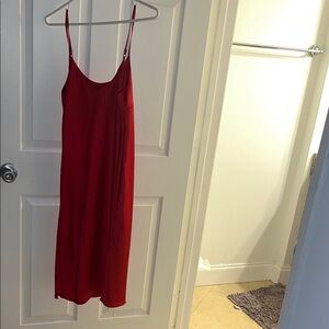 Elegant Red Slip Dress
